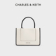 CHARLES&KEITH24春新品CK2-30701396拼接手提包帆布托特包送妈妈