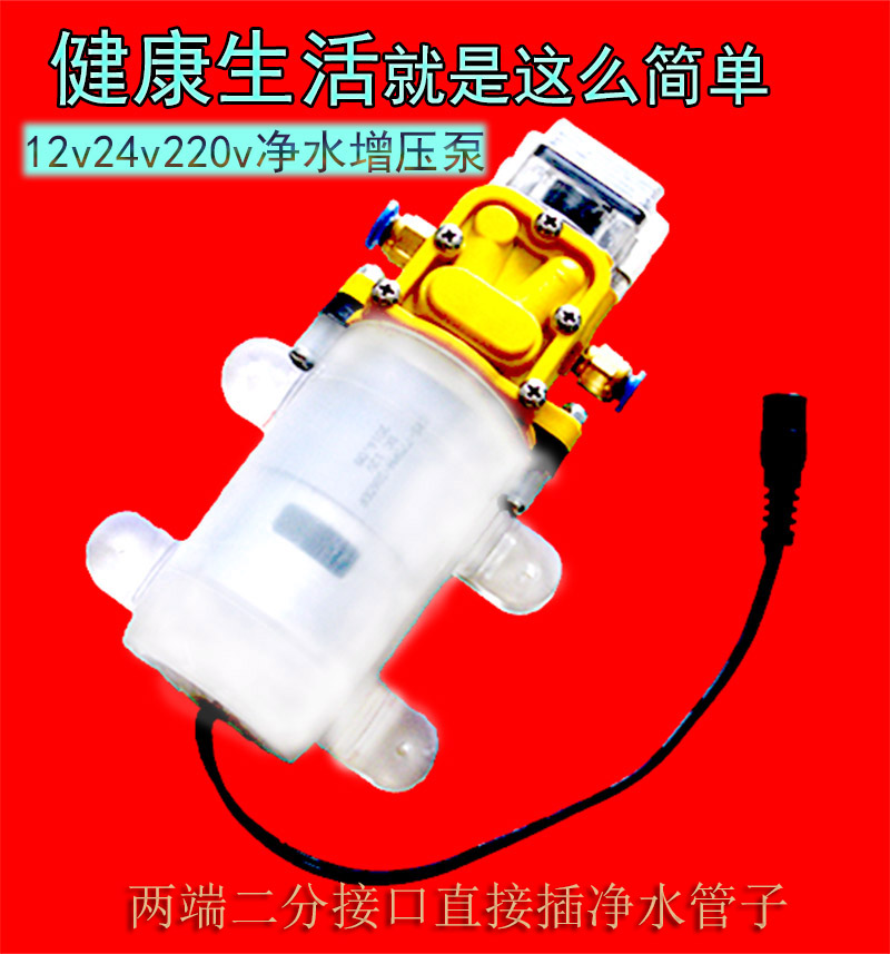 净水机器自吸增压专用泵12v24v家用220v直饮纯水机水泵增压泵现货