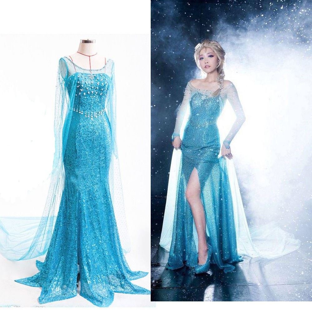 冰雪奇缘艾莎公主裙大人成人连衣裙子Frozen dress 成人礼服长裙|ruв категории Женская одежда, костюм/национальная одежда/театр костюм, национальная одежда/этап погрузки - от Buy2taobao.com для оказания профессиональной услуги покупки агента Taobao