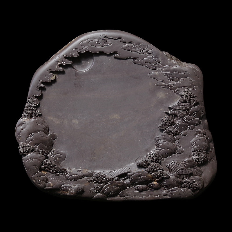 【孤品】国家非遗 工艺美术大师 梁焕明端砚《湖光水色砚》麻子坑肇庆