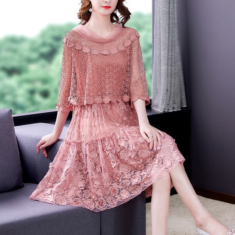 真丝桑蚕丝高档高端连衣裙子大码女装夏季气质民族风棉麻夏天长裙