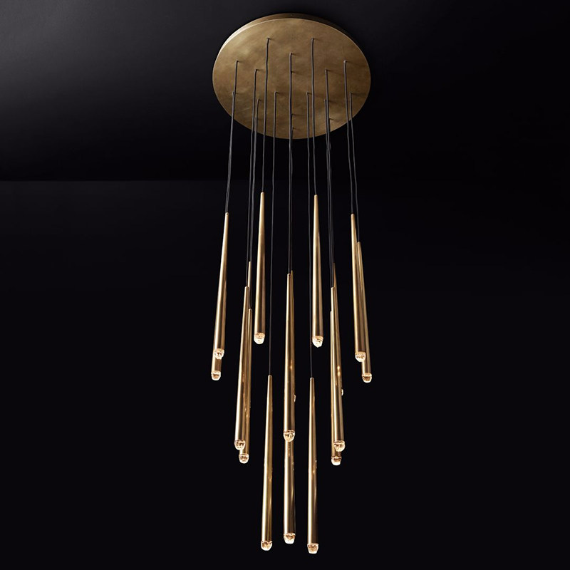 后现代led水晶头吊灯 rh美式简