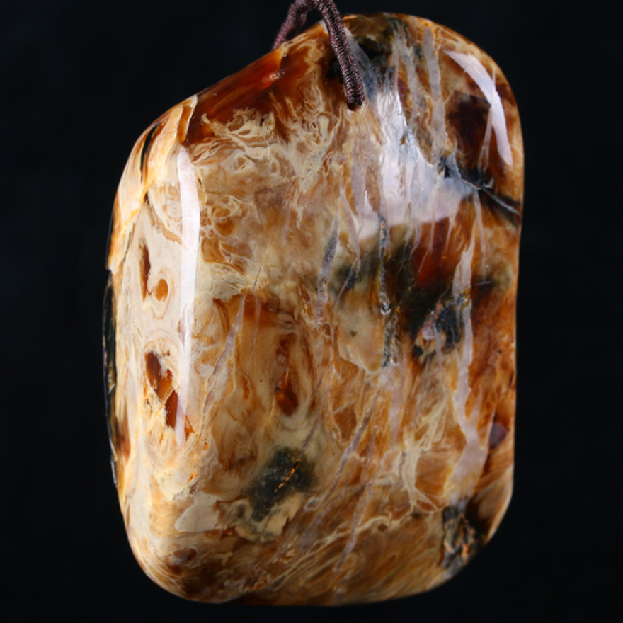 107.92克(含链)天然精美根珀原石挂件n428943