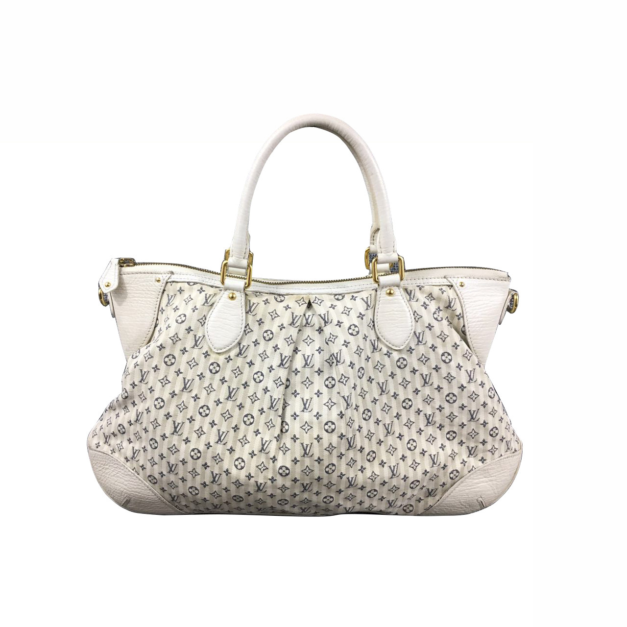 [9.0新]路易威登lv女士白色老花手提单肩包