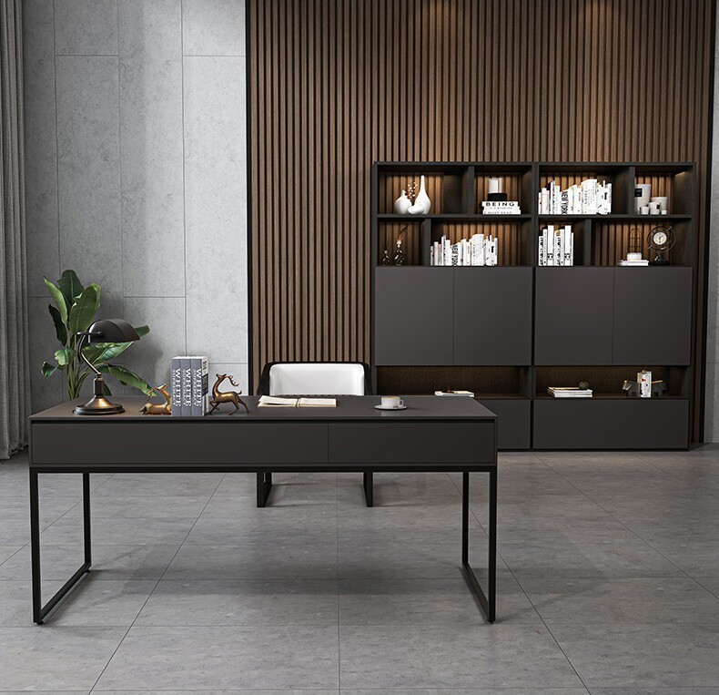 怡欣雅居馆的优惠券大全—北欧书桌极简烤漆写字桌家用学习桌简约现代