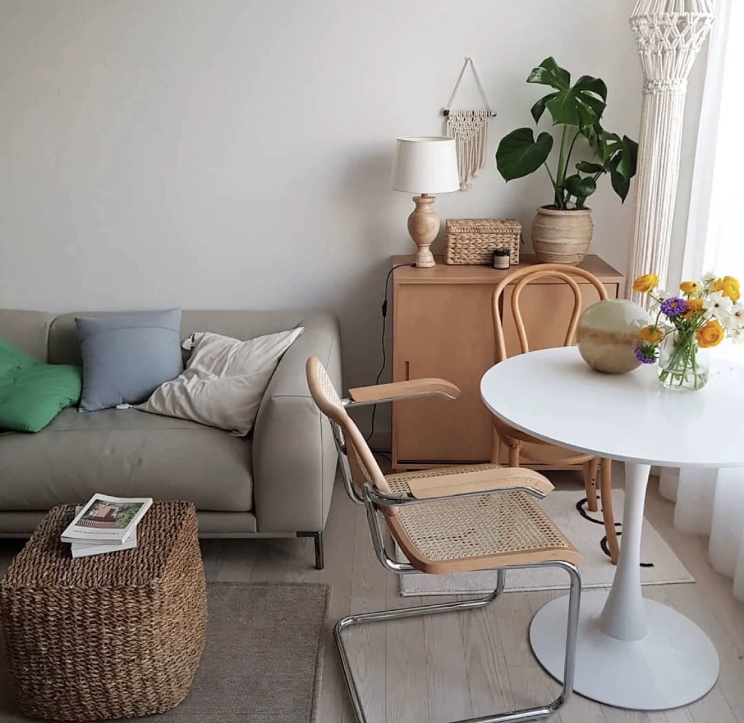 sijihaowu四季好物-四季好物韩国ins风复古小圆桌北欧中古家具