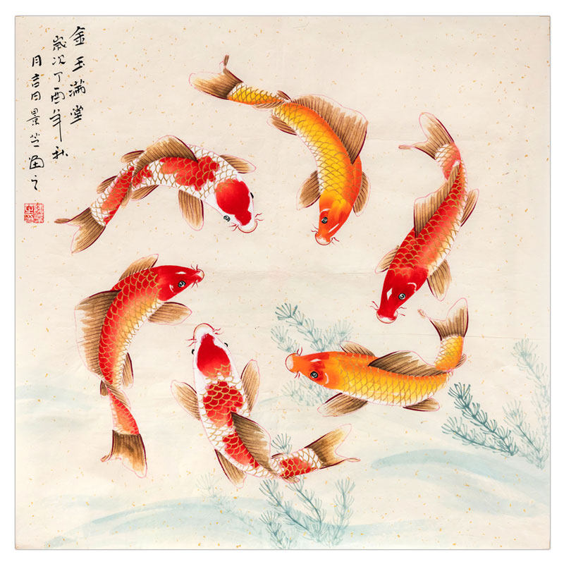 陈景芝《四季平安》职来画家