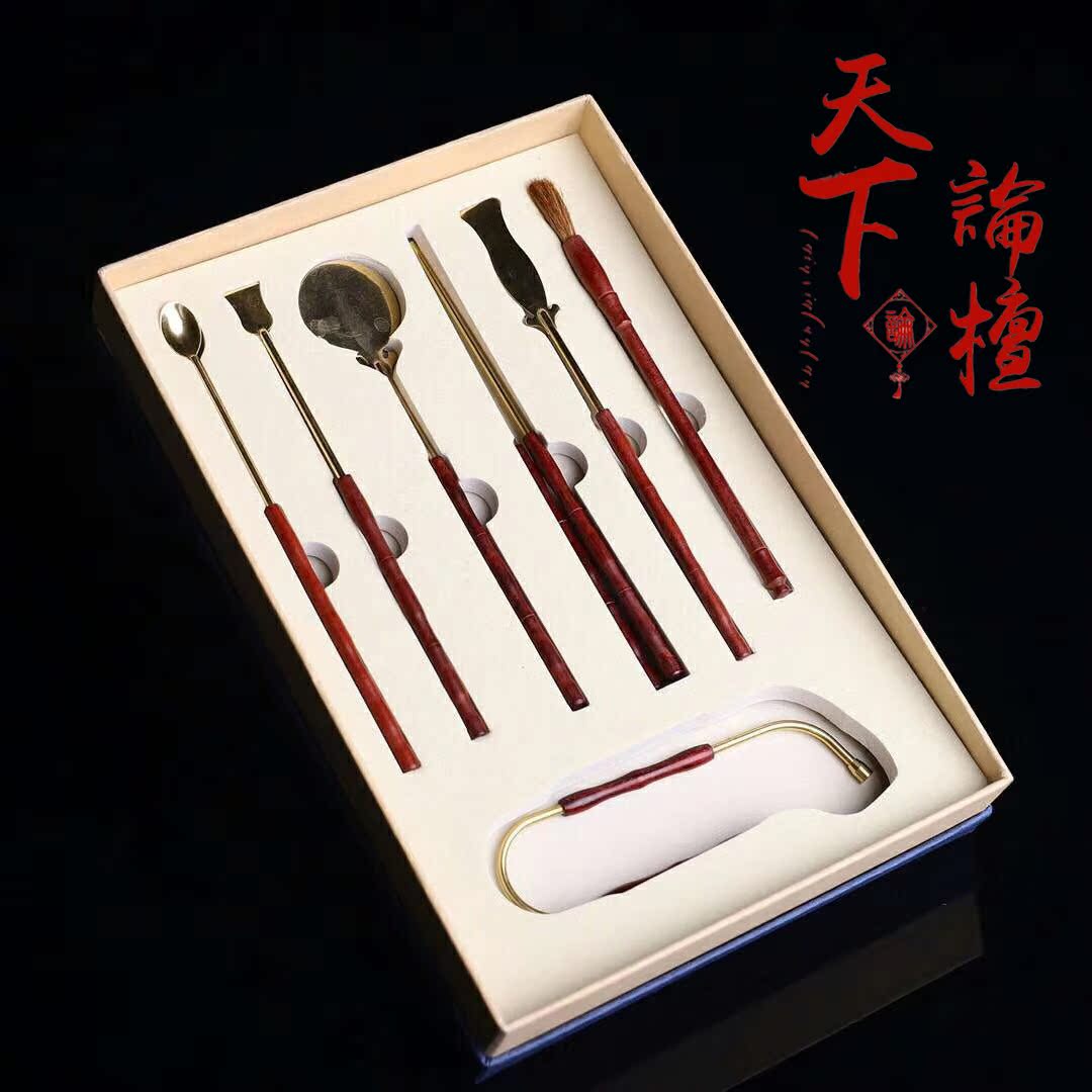 Rosewood tool introduction Pure copper Incense suit Supplies Hong Zhuan Aloe Sandalwood powder make Tower incense incensoryin the Home accessories , Vaporizer category - from Buy2taobao.com to provide professional Taobao agent buy service