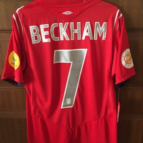 2002年 英格兰 主场 贝克汉姆 小贝 长袖 球衣