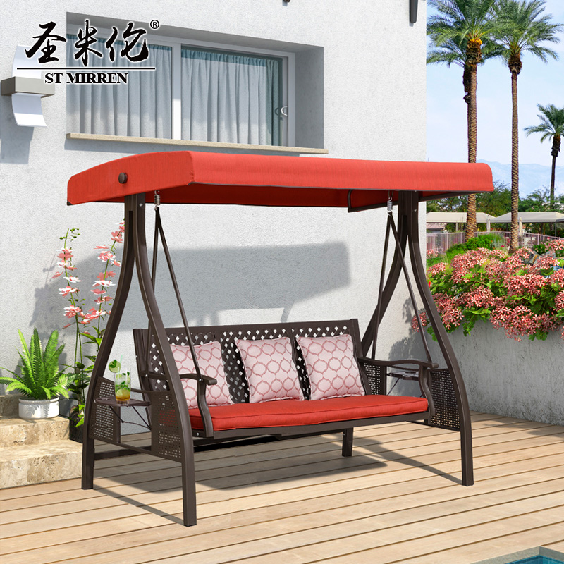 St Mirren outdoors Iron art Swing Double outdoor balcony Rocking chair courtyard Lifts table Garden Leisure chairin the Residential furniture , Outdoor/Patio furniture , Outdoor Swing category - from Buy2taobao.com to provide professional Taobao agent buy service