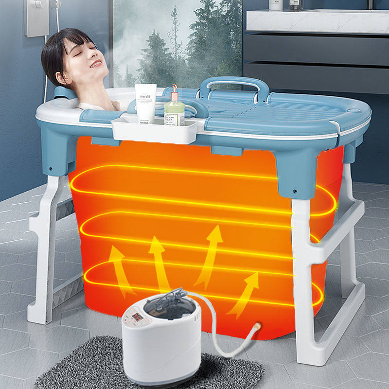 自动加热浴盆泡澡桶大人可折叠浴桶家用全身汗蒸两用成人浴缸沐浴