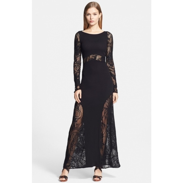 swirling, tattoo-patterned lace provides sheer allure