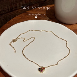 仙女爱心！BNN Vintage复古中古法式14K金轻奢小众杨超越吴昕项链