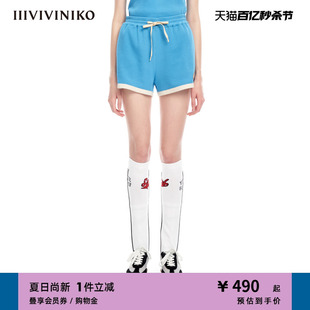 IIIVIVINIKOxSSG联名合作系列休闲宽松华夫格短裤子女C324842362C