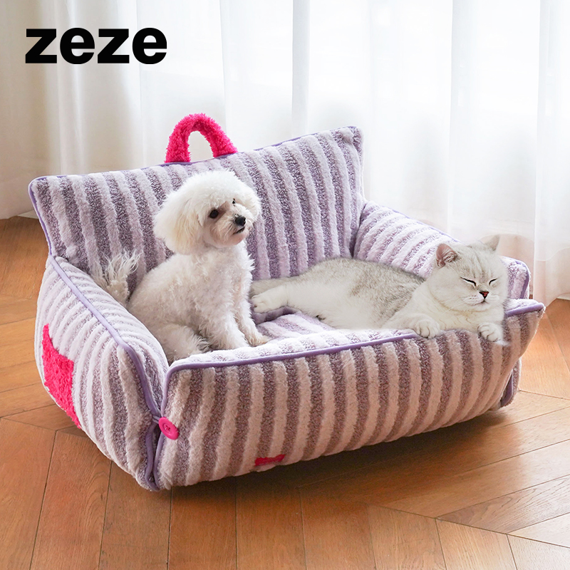 zeze猫窝狗窝专用宠物沙发床冬季保暖加厚可拆洗中小型犬四季通用