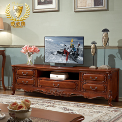 欧式电视柜美式实木雕花储物电视柜茶几组合1.8 2.0 2.2 厂家促销
