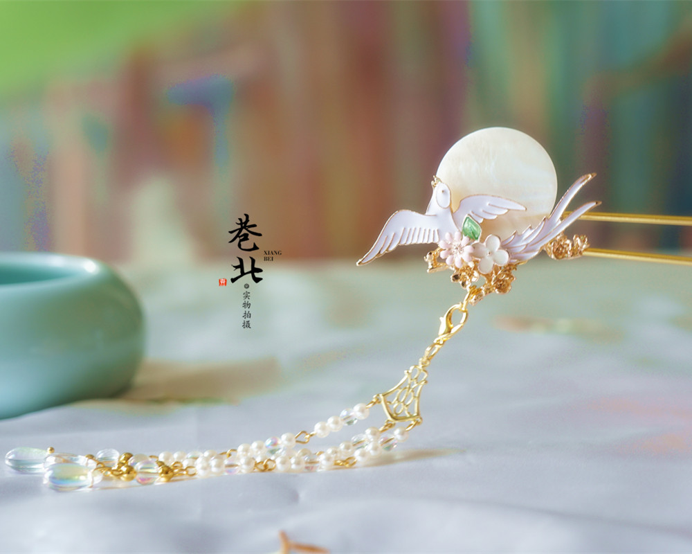 一折古风发饰步摇 琉璃