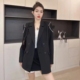 黑色西装外套女2024年春季新款韩版宽松设计感小众休闲显瘦小西服