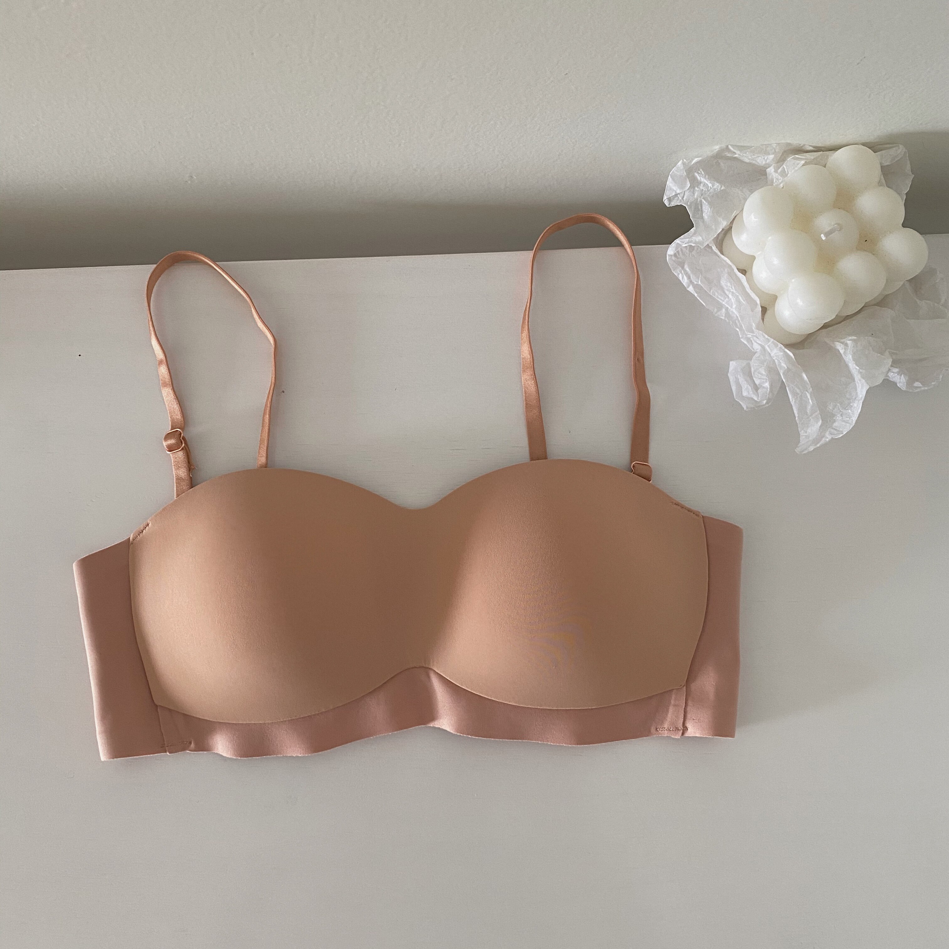 控3实价实拍学生小胸无痕内衣女抹胸胸罩背心式无钢圈文胸