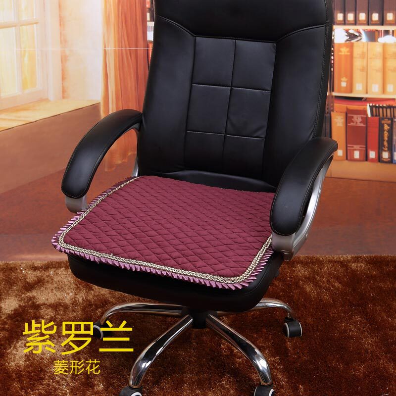 六叶草 冬季加厚毛绒椅垫学生餐椅子坐垫办公室老板椅可爱座垫