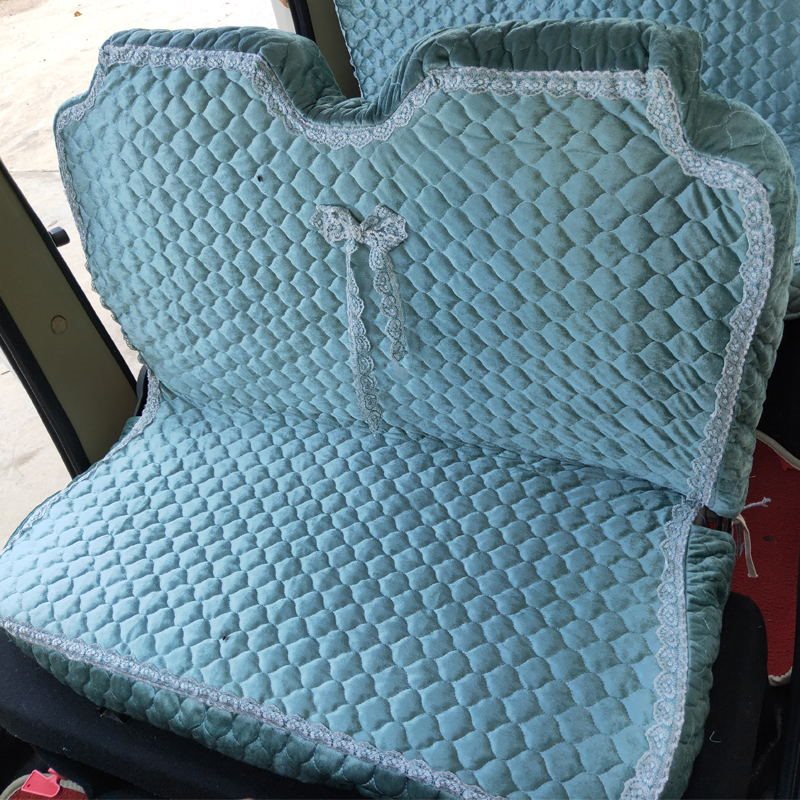 三轮车电瓶车全封闭电动三车坐垫套冬天季车座套布料布艺全包通用