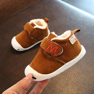 宝宝鞋子男0一1岁婴儿软底冬季棉鞋加绒女学