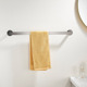 全铜毛巾杆枪灰色浴室毛巾架卫生间壁挂式免打孔高端单杆浴巾架