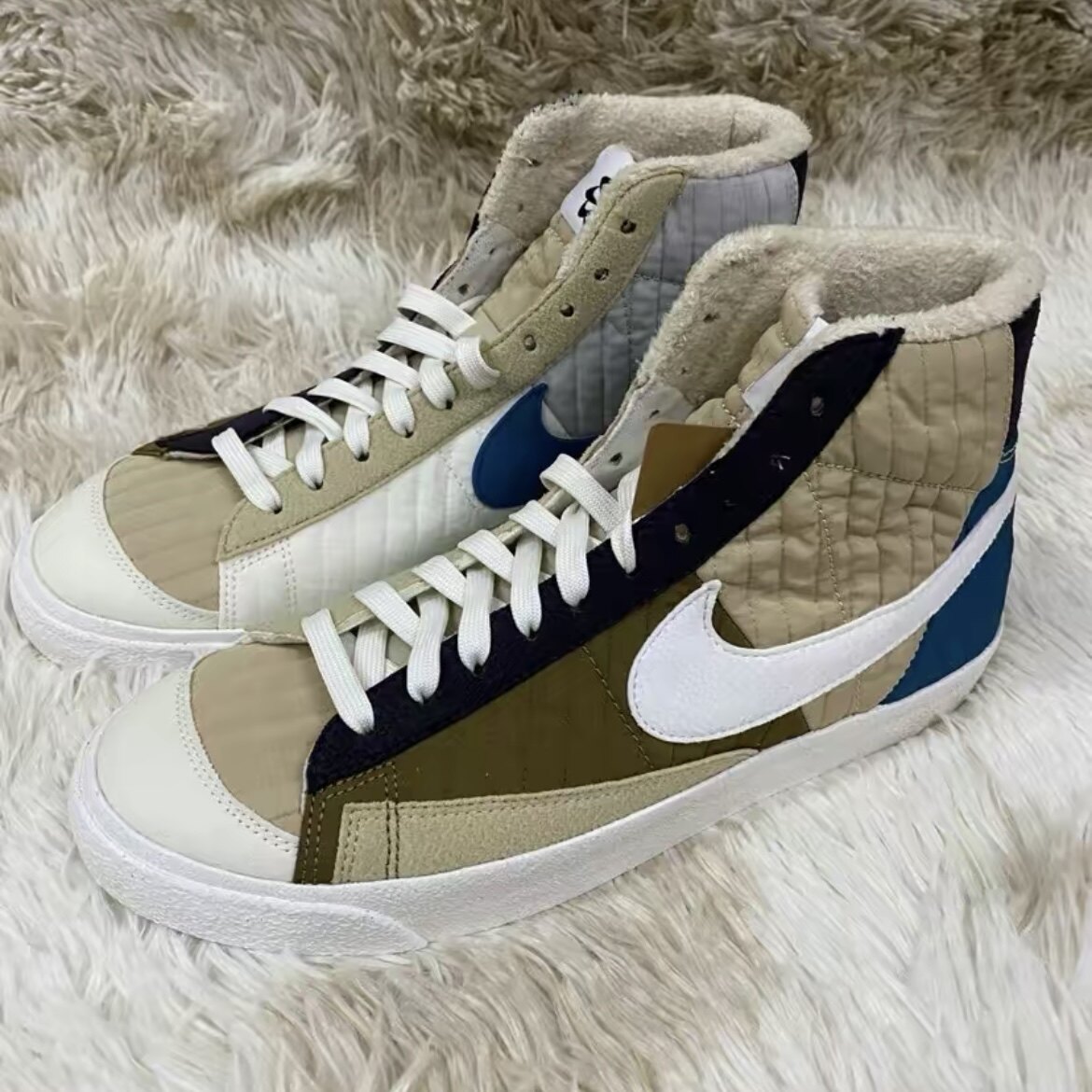 nike blazer mid 77 耐克开拓者拼接复古中帮休闲板鞋 dd8024-200