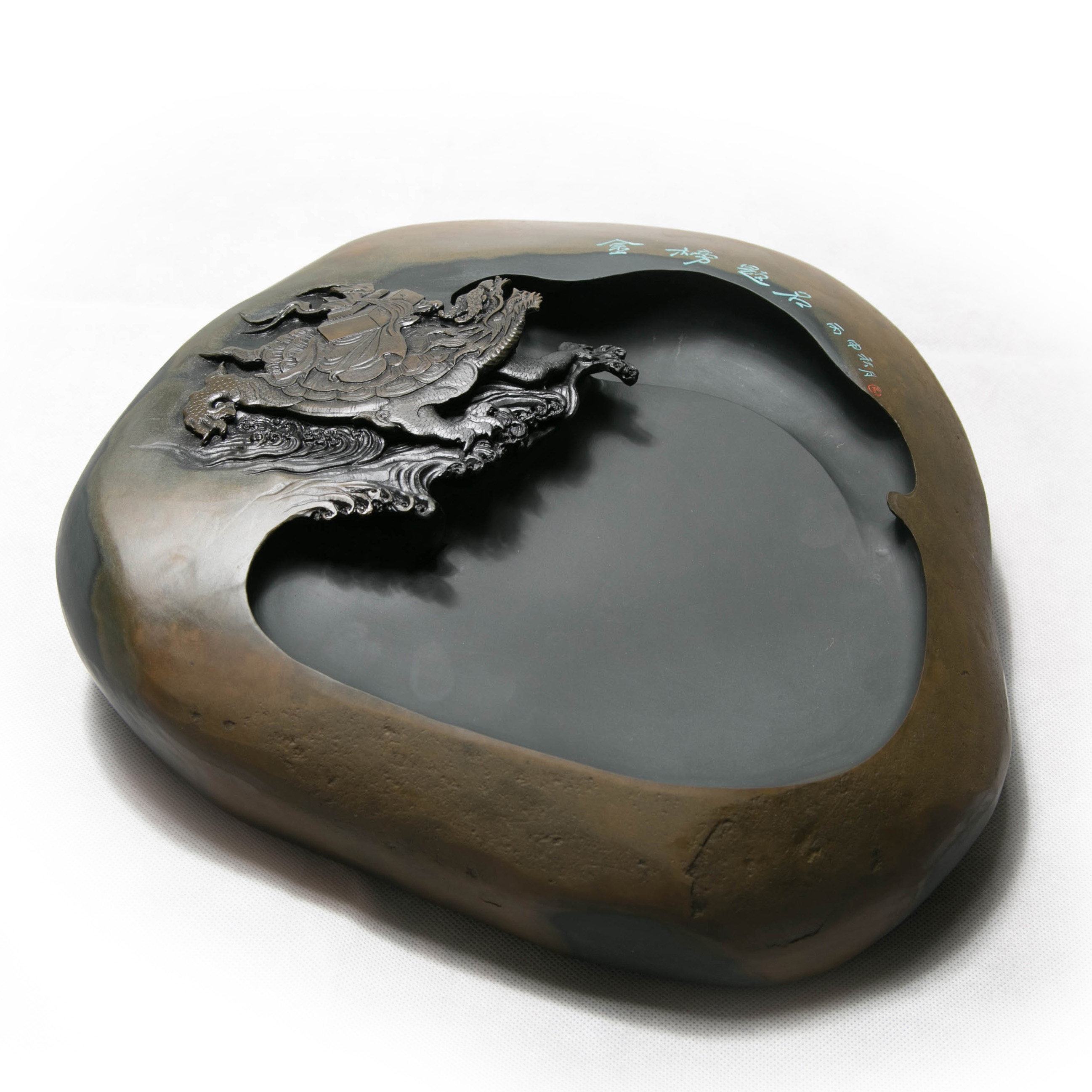 吴振强作品 济源坑金晕 金榜题名 歙砚珍品 拙言砚庄出品