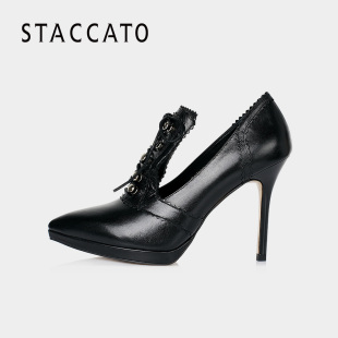 gucci髒髒鞋細節圖 STACCATO 思加圖秋季細高跟女單鞋尖頭女鞋9YQ08CM6 gucci