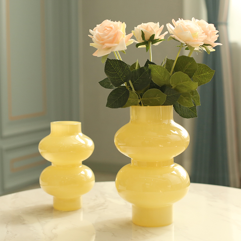 北欧花瓶玻璃摆件创意客厅插花高级感