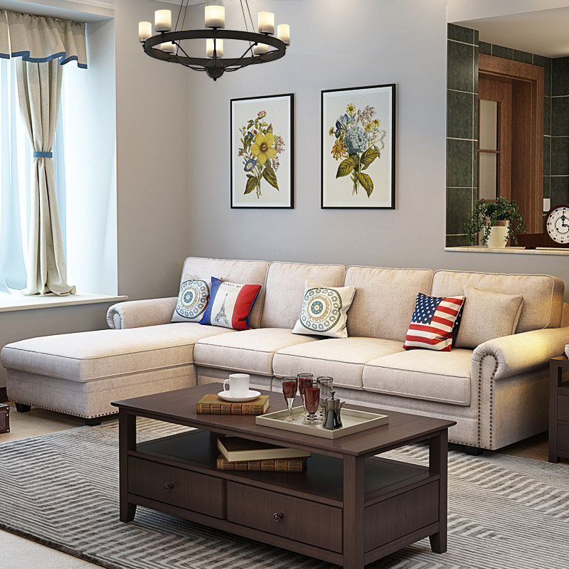 美式沙发l型