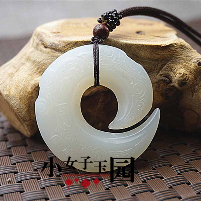 仿白玉双面雕刻时来运转吊坠挂件复古雕刻雕纹时来运转毛衣坠