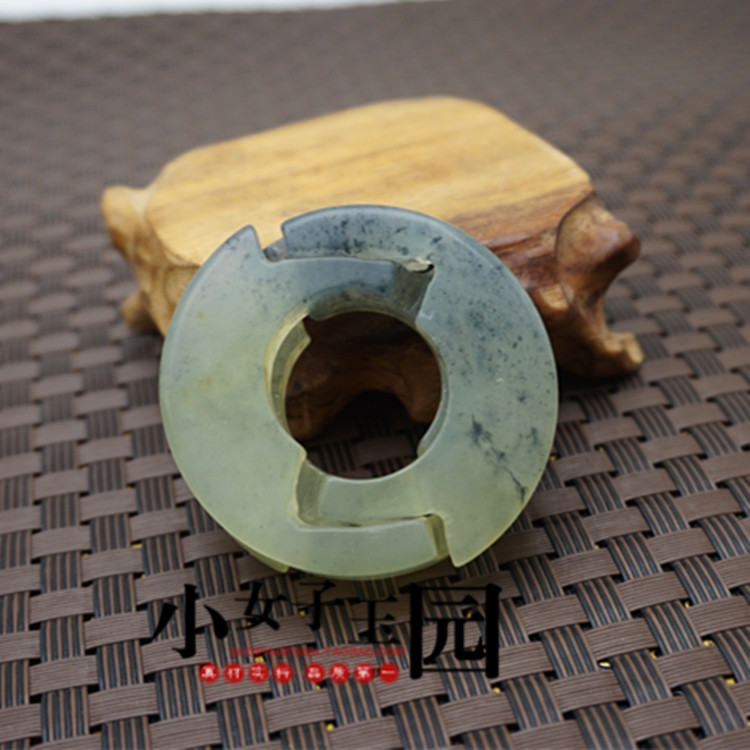 古玉老玉古玩真玉石蚩尤环玉连环因果环乾坤圈阴阳环同心环挂件