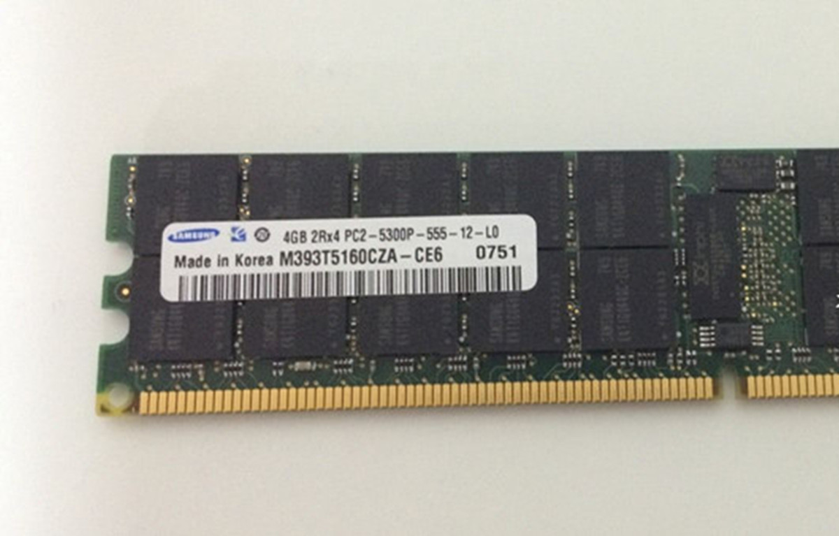 三星原厂内存 4G 2RX4 PC2-5300P DDR2 667 ECC REG  服务器内存