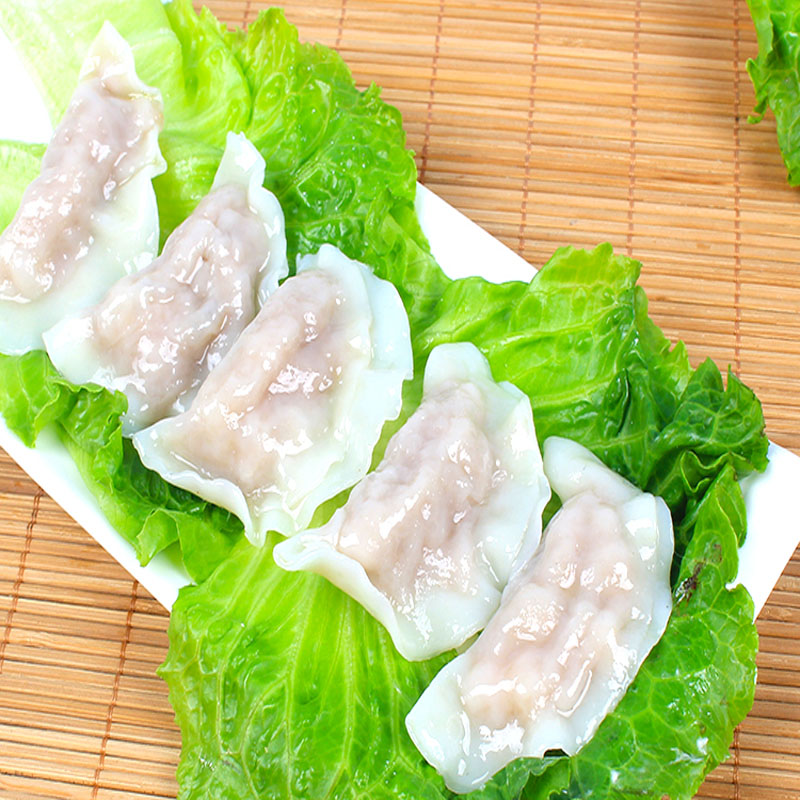 和兴鱼皮角350g速冻手工鱼皮角鱼皮饺鱼肉鲜肉饺火锅海底捞约52只