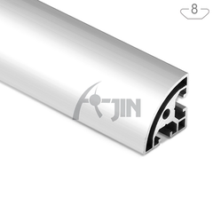工业铝合金半圆型材4040ER圆弧立柱 包边型材 支架铝型材 工业铝