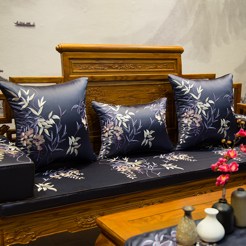 红木沙发坐垫实木圈椅垫罗汉床垫子五件套飘窗垫定做中式古典定制