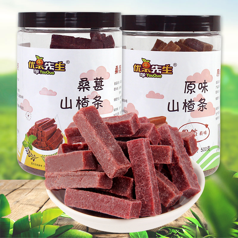 优果先生桑葚山楂条500g/罐原味