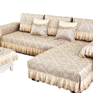 四季沙发垫欧式布艺坐垫罩全盖简约现代通用型123组合全包萬能套