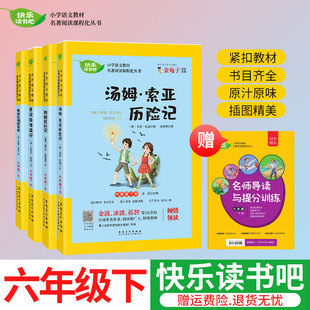 人教版鲁滨逊漂流记正版六年级下册快乐读书吧爱丽丝漫游奇境汤姆索亚历险记骑鹅旅行记金龟子班班共读六下快乐读书吧全套课外阅读