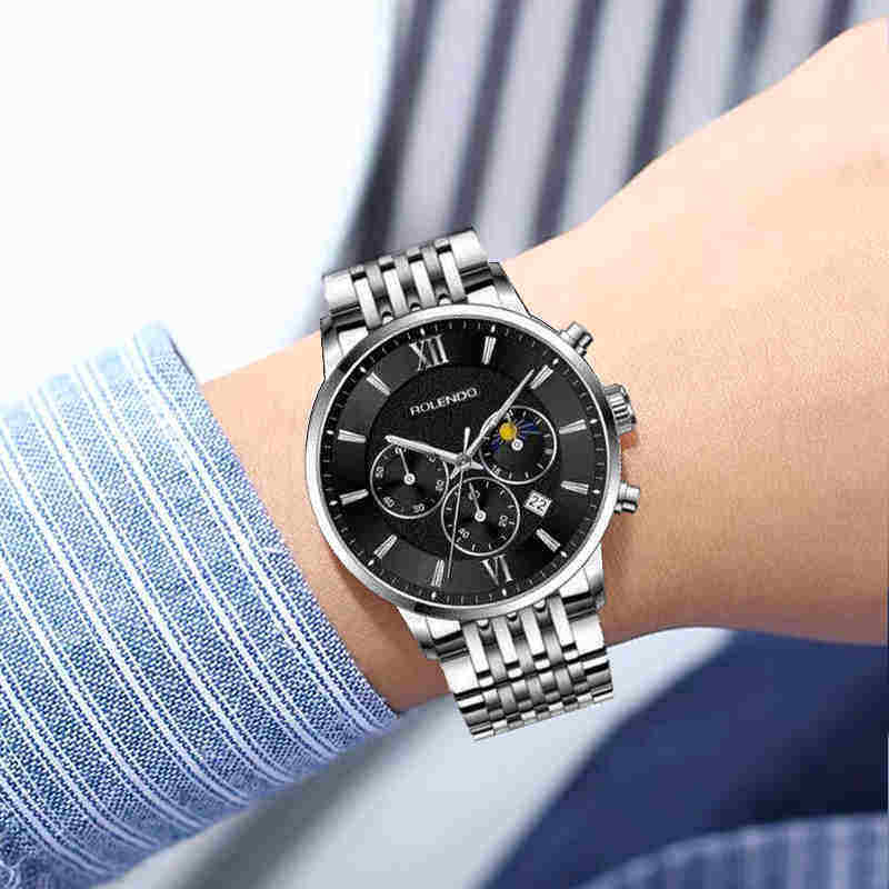 罗兰度男士机械手表