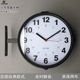 SEPTIME10寸简约金属小双面挂钟北欧客厅时钟酷黑金属静音钟表