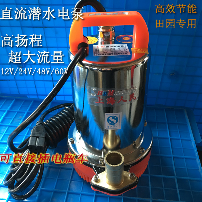 家用农用水泵潜水泵抽水泵抽水机12V24V48V电动车电瓶车直流泵伏