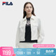 FILA 斐乐官方女士女装外套2024夏新款时尚休闲蕾丝拼接宽松上衣