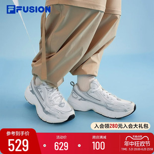 FILA FUSION斐乐男鞋运动鞋2024夏季新款网面透气跑步鞋风帆鞋潮