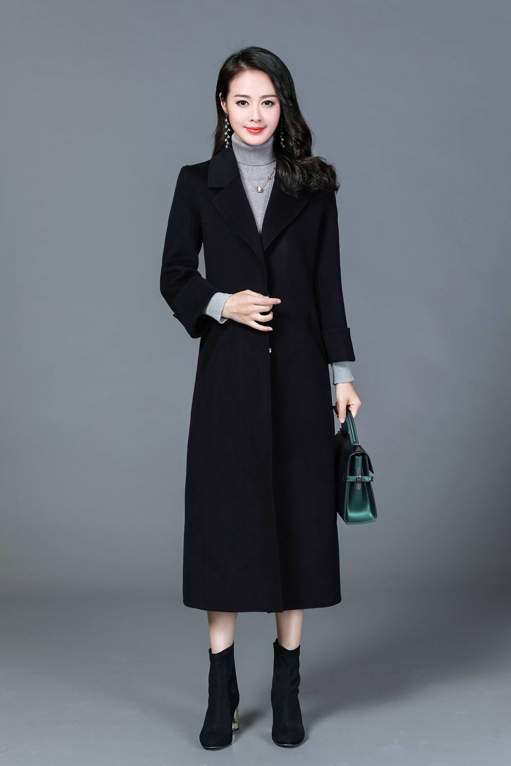 古槐之家定制双面羊绒大衣女中长款修身显瘦新款保暖 - 古槐之家品牌