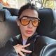 欧美复古大框圆脸显瘦蛤蟆镜男女潮单梁太阳眼镜户外骑行街拍墨镜