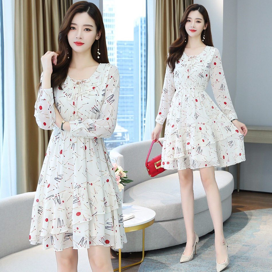 雪纺小长裙连衣裙碎花