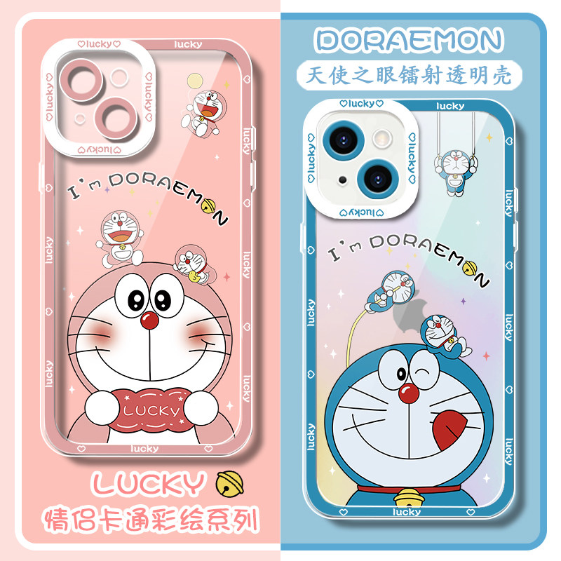 哆啦a梦手机壳iphone13苹果12情侣任意机型11promax卡通x可爱se3华为